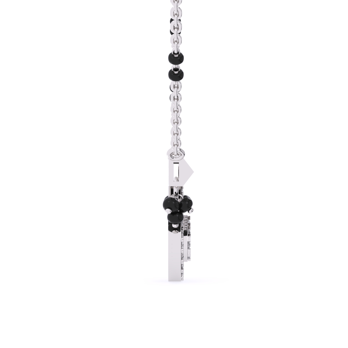 Fancy Pear Halo Diamond Mangalsutra